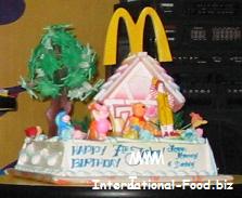 Winnie the Pooh and Friends Birthday Cake with Ronald McDonald
